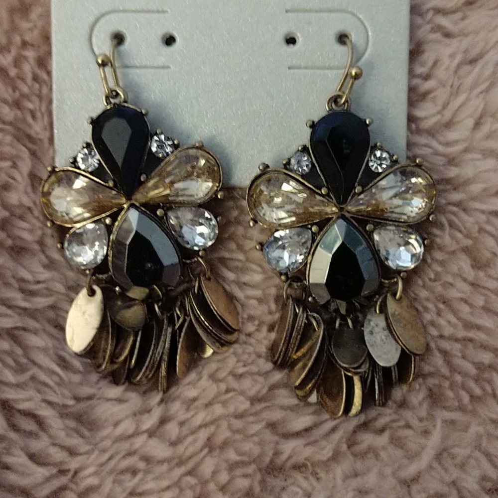 rhinestone dangly earrings